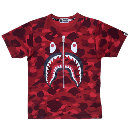 [S] Bape Red Camo Shark Tee