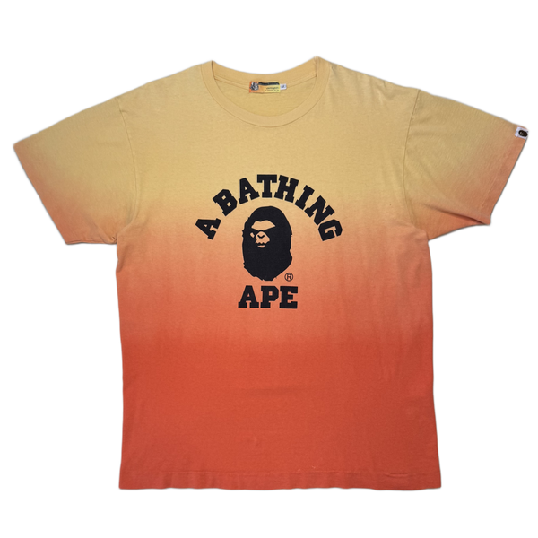 [L] OG Bape Orange Gradient College Tee