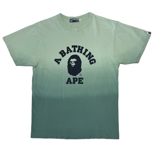 [L] OG Bape Green Gradient College Tee