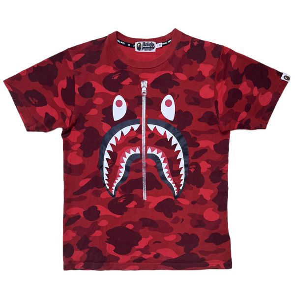 [S] Bape Red Camo Shark Tee