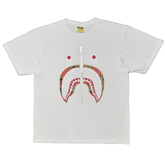 [XL] Bape Plaid Shark Face Tee