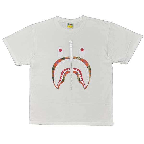 [XL] Bape Plaid Shark Face Tee