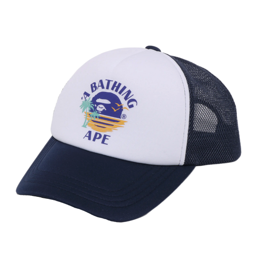 DS Bape Sunset Ape Head Trucker Hat