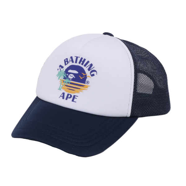 DS Bape Sunset Ape Head Trucker Hat