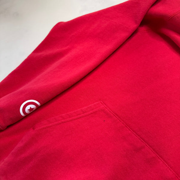 [M] Bape Red Pullover Shark Hoodie