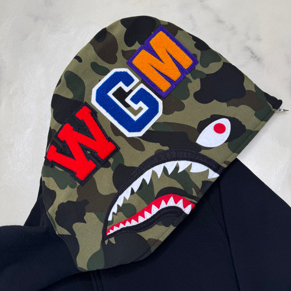 [M] Bape Half Camo Full-Zip Shark Hoodie