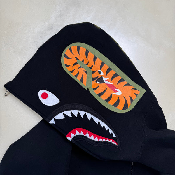 [M] Bape Half Camo Full-Zip Shark Hoodie