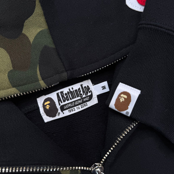 [M] Bape Half Camo Full-Zip Shark Hoodie