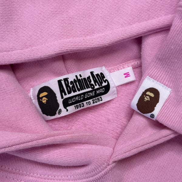 [M] DS Bape Pink Sparkle Shark Hoodie