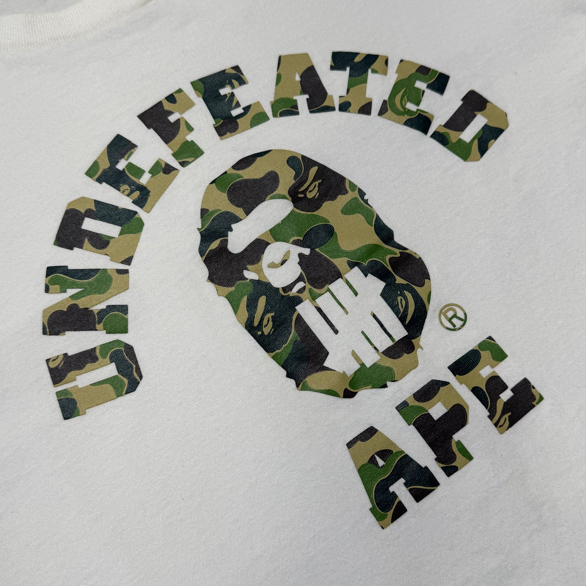 [M] Bape x Undefeated Collab College Tee