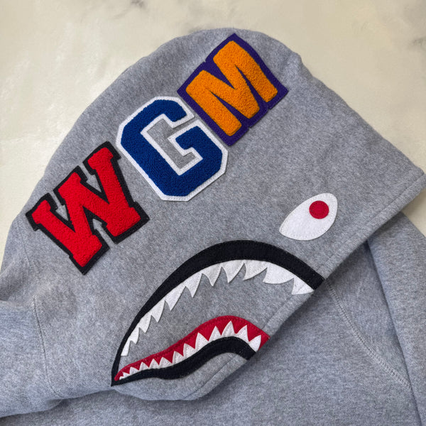 [L] Bape Side-Zip Shark Hoodie