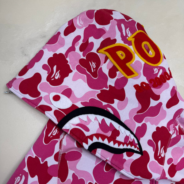[XL] Bape Pink ABC Camo Shark Hoodie