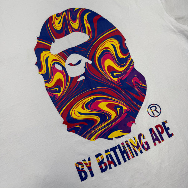 [XL] Bape Marbling Pattern Ape Head Tee