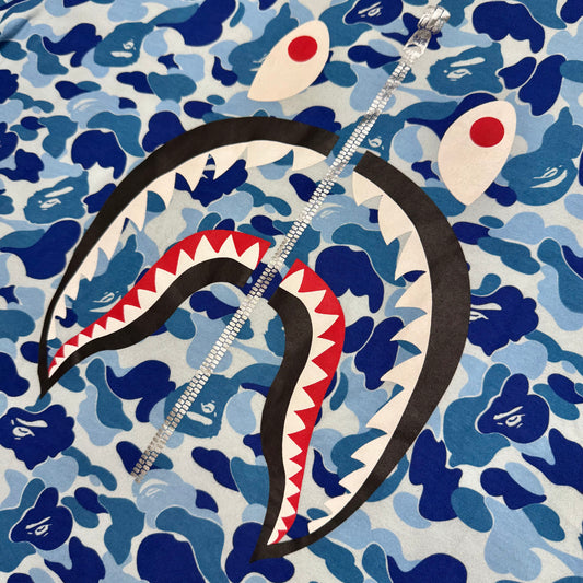 [3XL] Bape Blue ABC Camo Shark Tee