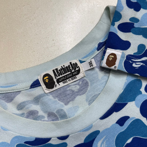 [3XL] Bape Blue ABC Camo Shark Tee