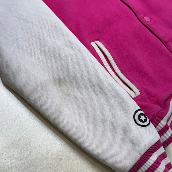 [XS] Bape Half 1st Camo Pink Shark Varsity Hoodie