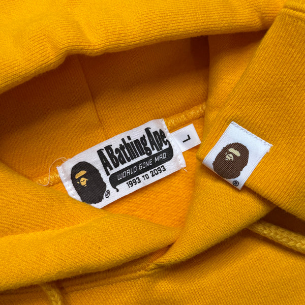 [L] Bape Orange College Logo Hoodie