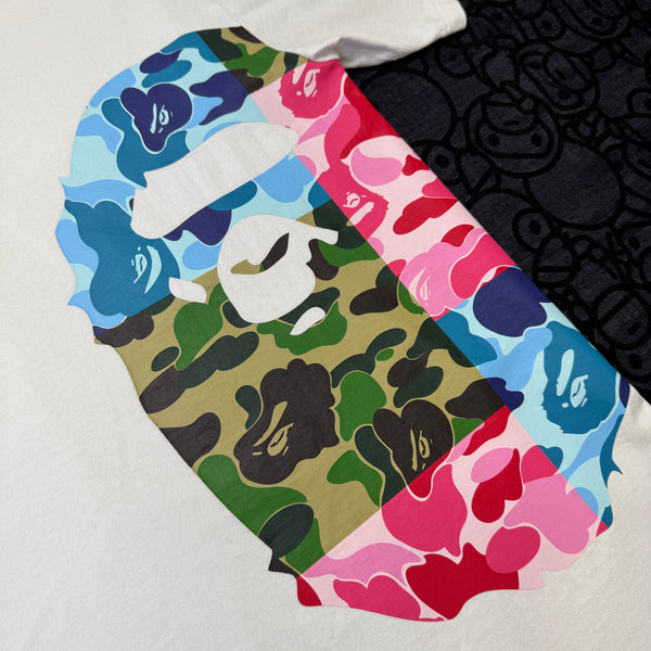 [XL] Bape Paneled ABC Camo Side Ape Tee