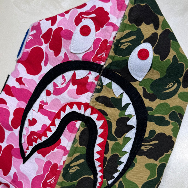 [L] Bape Split ABC Camo Shark Hoodie