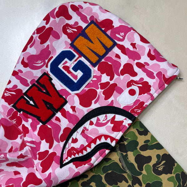 [L] Bape Split ABC Camo Shark Hoodie