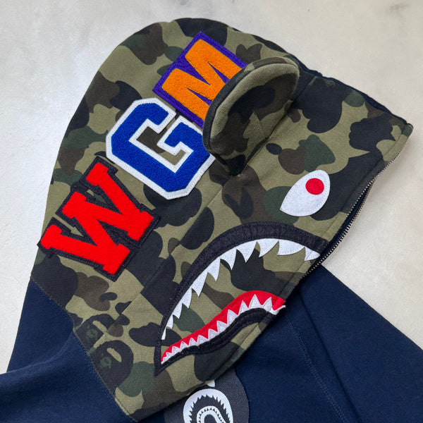[L] Bape x Bearbrick Collab Shark Hoodie