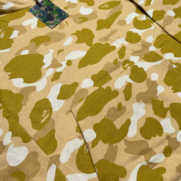 [L] DS Bape Gold Camo Shark Hoodie