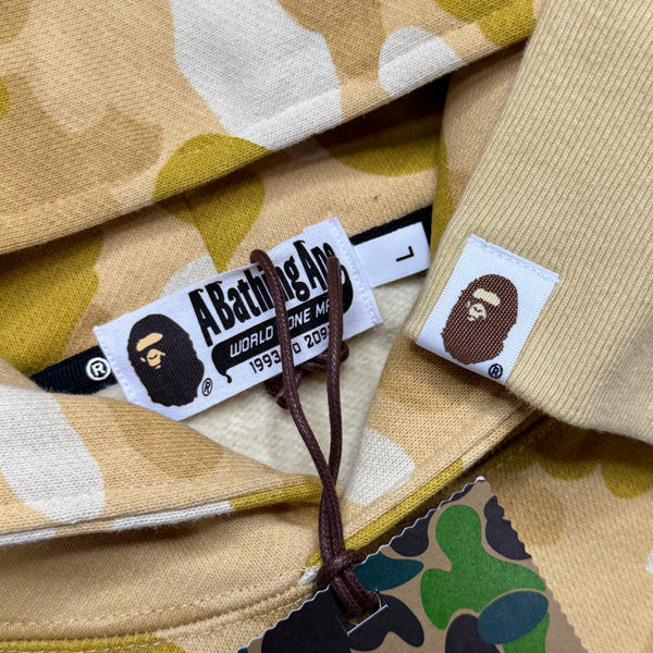 [L] DS Bape Gold Camo Shark Hoodie