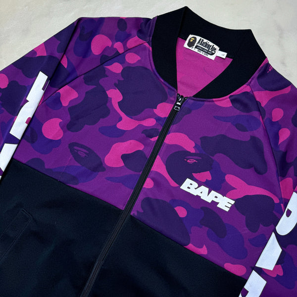 [L] Bape Purple Camo Zip-Up