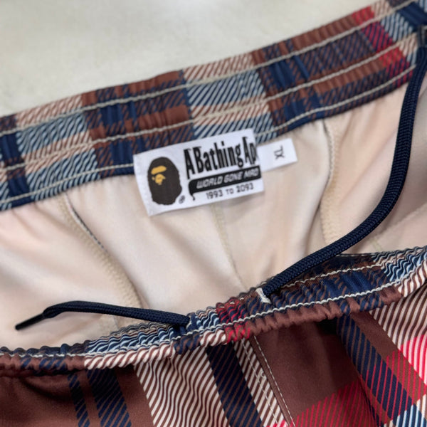 [XL] Bape Plaid Pattern Sweatpants