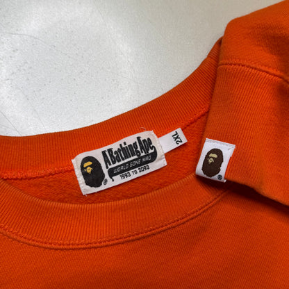 [2XL] Bape Orange Tiger Logo Sweatshirt
