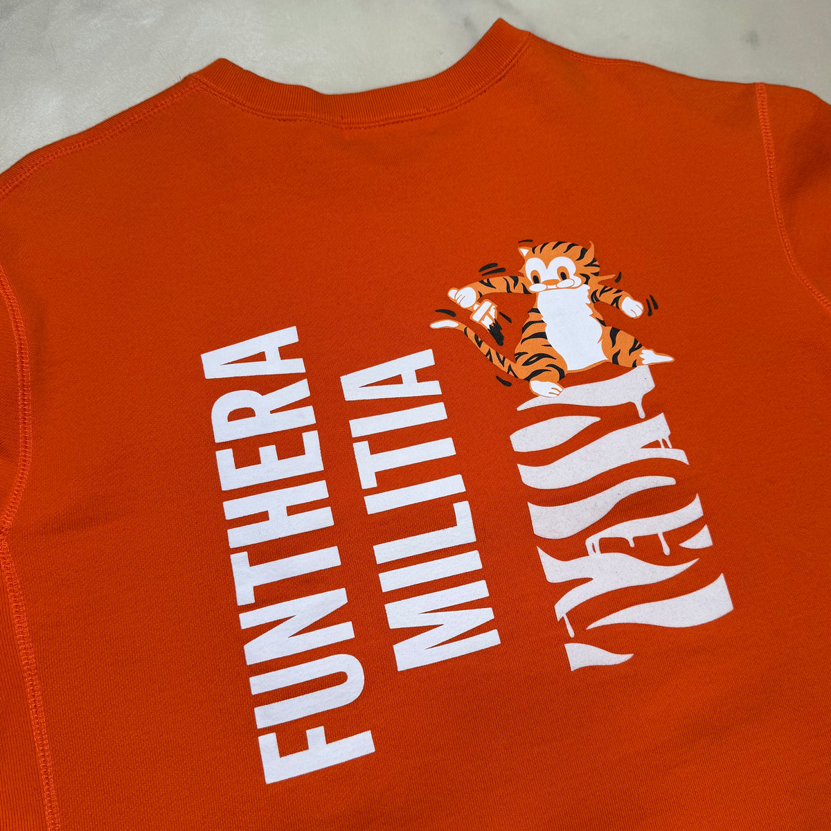 [2XL] Bape Orange Tiger Logo Sweatshirt