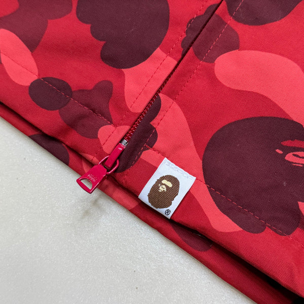 [2XL] Bape Full Red Camo Shark Jacket