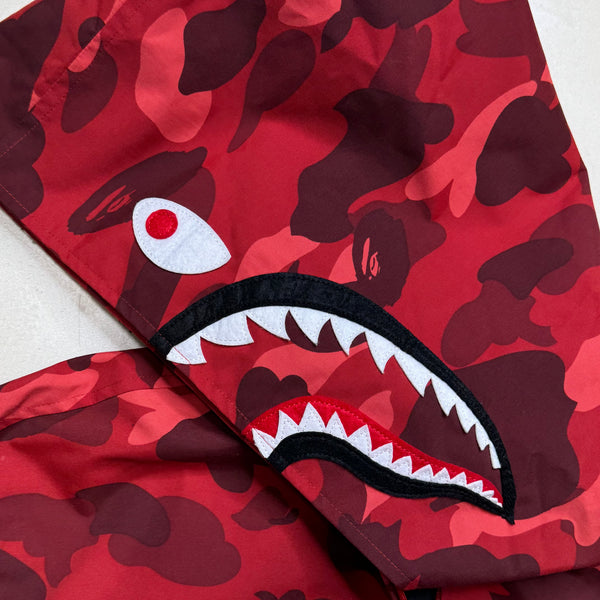 [2XL] Bape Full Red Camo Shark Jacket