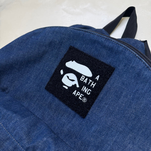 Bape Denim Ape Face Backpack
