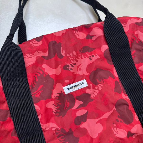 Bape Fire Camo Duffle Bag