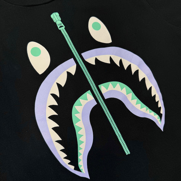 [M] Bape Aqua Shark Logo Tee