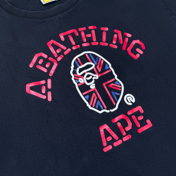 [M] Bape Union Jack College Logo Tee
