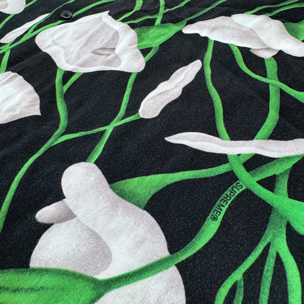 [L] Supreme Lily Rayon Button Up Tee