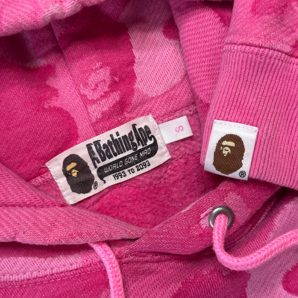 [S] Bape Pink Jacquard Camo Hoodie