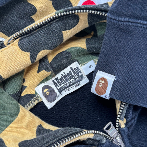[S] Bape 1st Camo Double Shark Hoodie