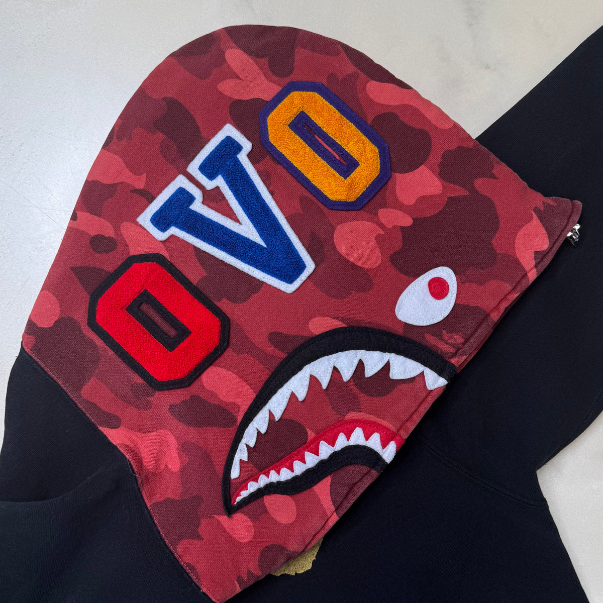 [L] Bape x OVO Collab Shark Hoodie