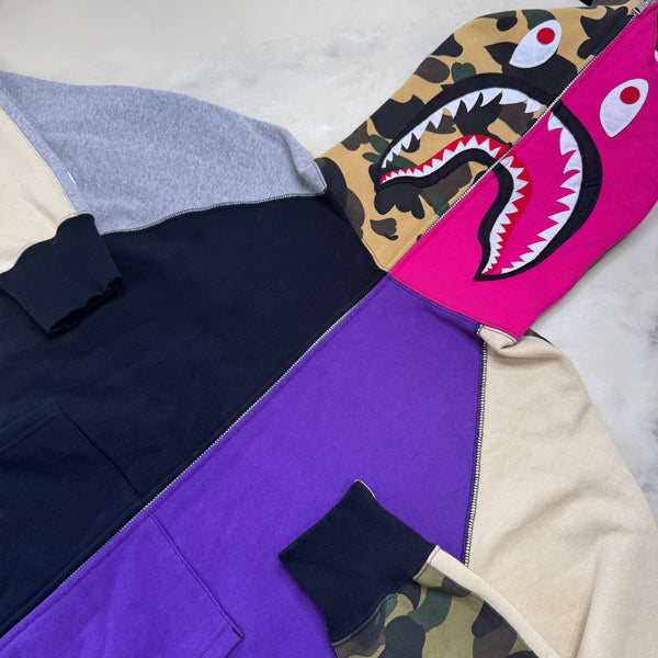 [L] Bape Crazy Camo Shark Hoodie