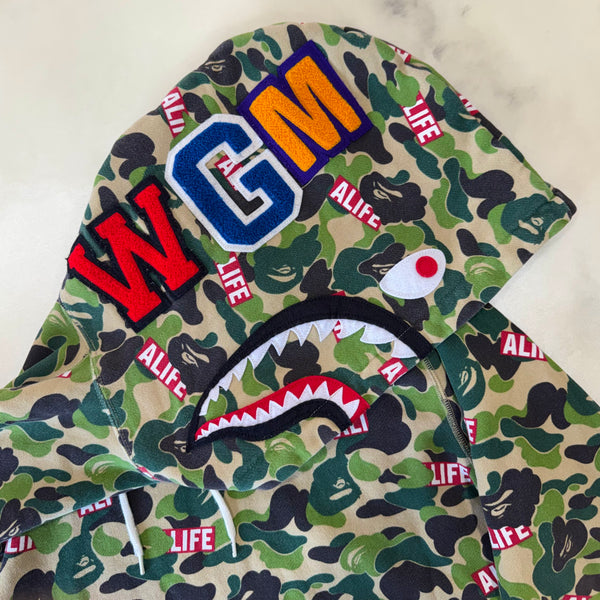 [L] Bape x ALIFE Collab Shark Hoodie