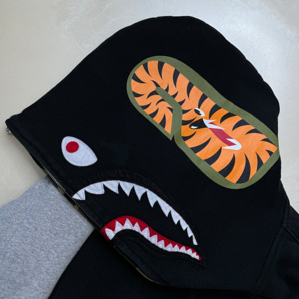 [XL] Bape Half Camo Shark Hoodie Jacket