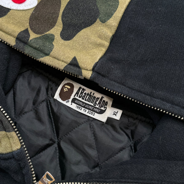 [XL] Bape Half Camo Shark Hoodie Jacket