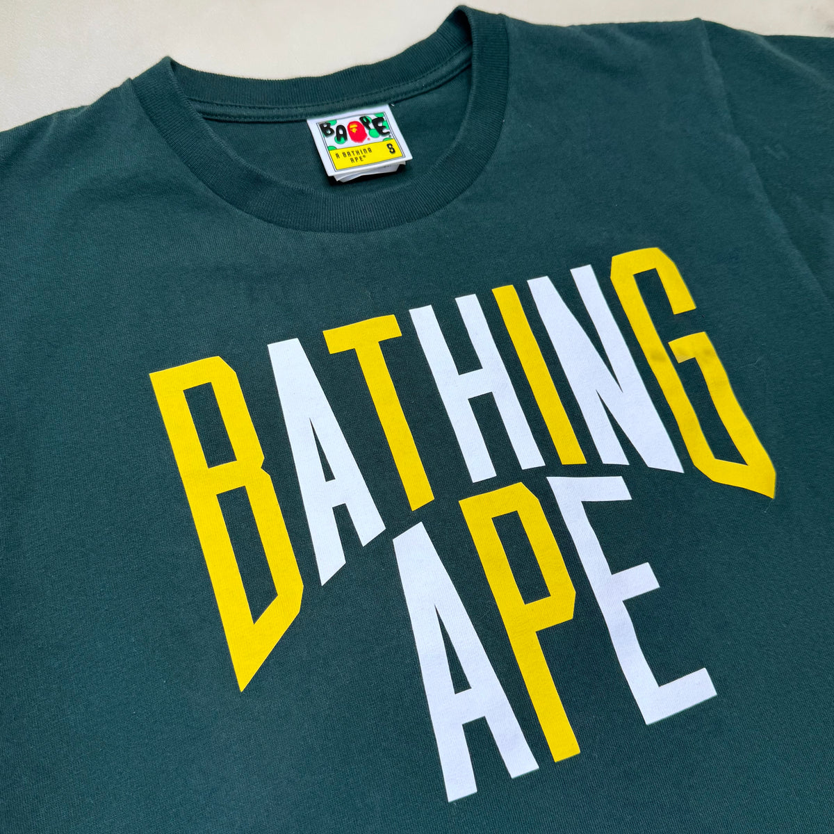 [S] Bape Green NY Logo Tee