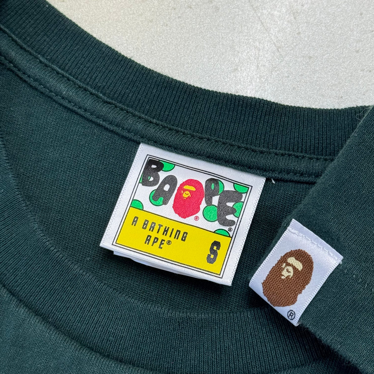 [S] Bape Green NY Logo Tee