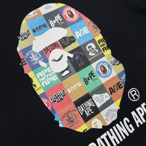 [XL] Bape Grid Logos Ape Head Tee