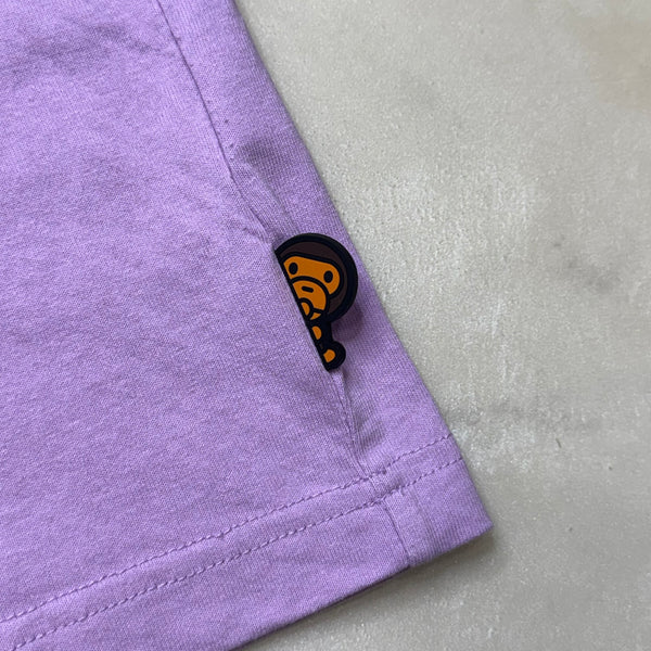[XL] Bape Embroidered Lavender Milo Tee