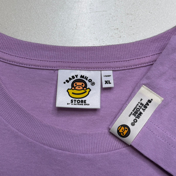 [XL] Bape Embroidered Lavender Milo Tee